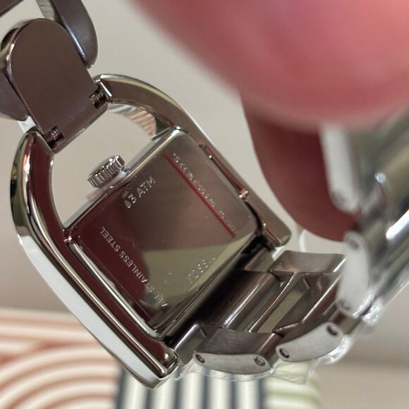 Fossil Harwell ES5326 Womens Quartz Watch 28mm Rectangular Bracelet Silver Dial - Picture 8 of 14